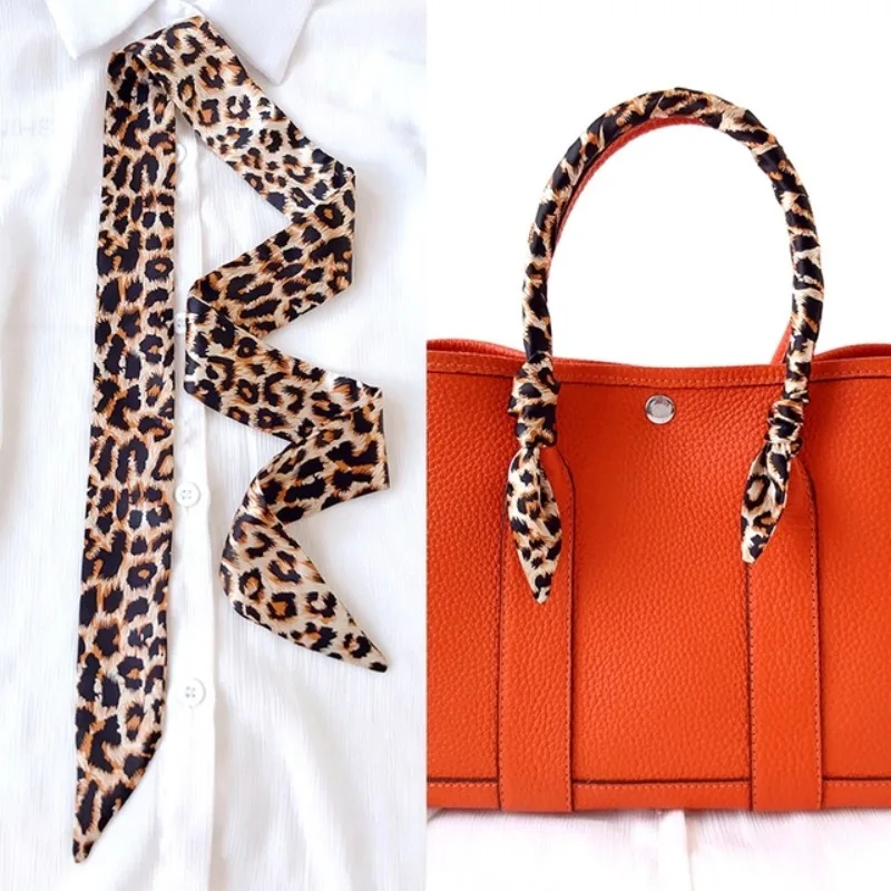 Silk Neck Scarf - Skinny Long Hair Strip Women Silk