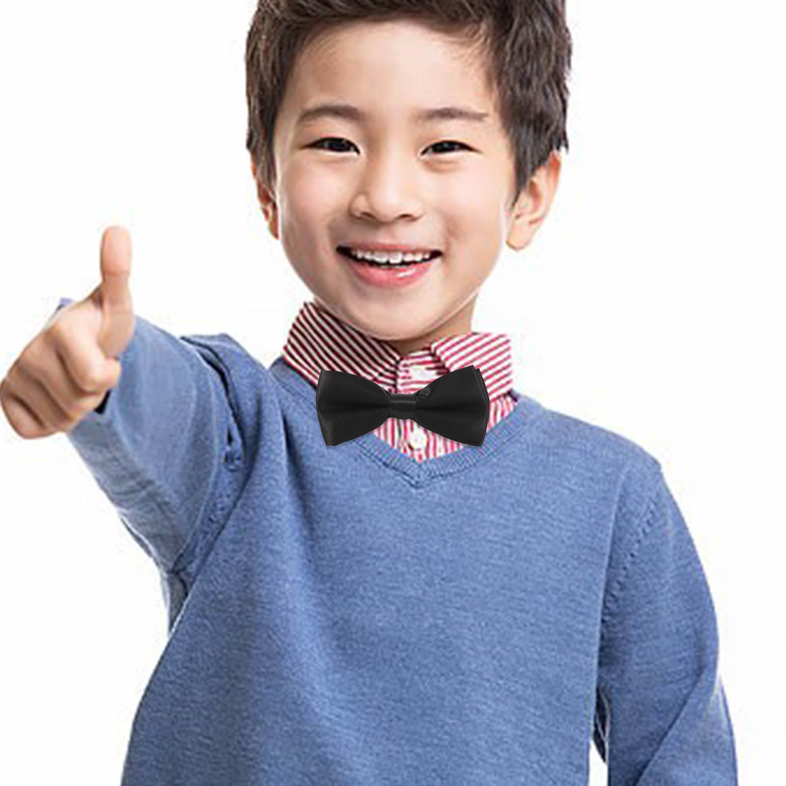 Black Kids Bow Tie Adjustable  - Bow Tie Pre Tied 评论和价格