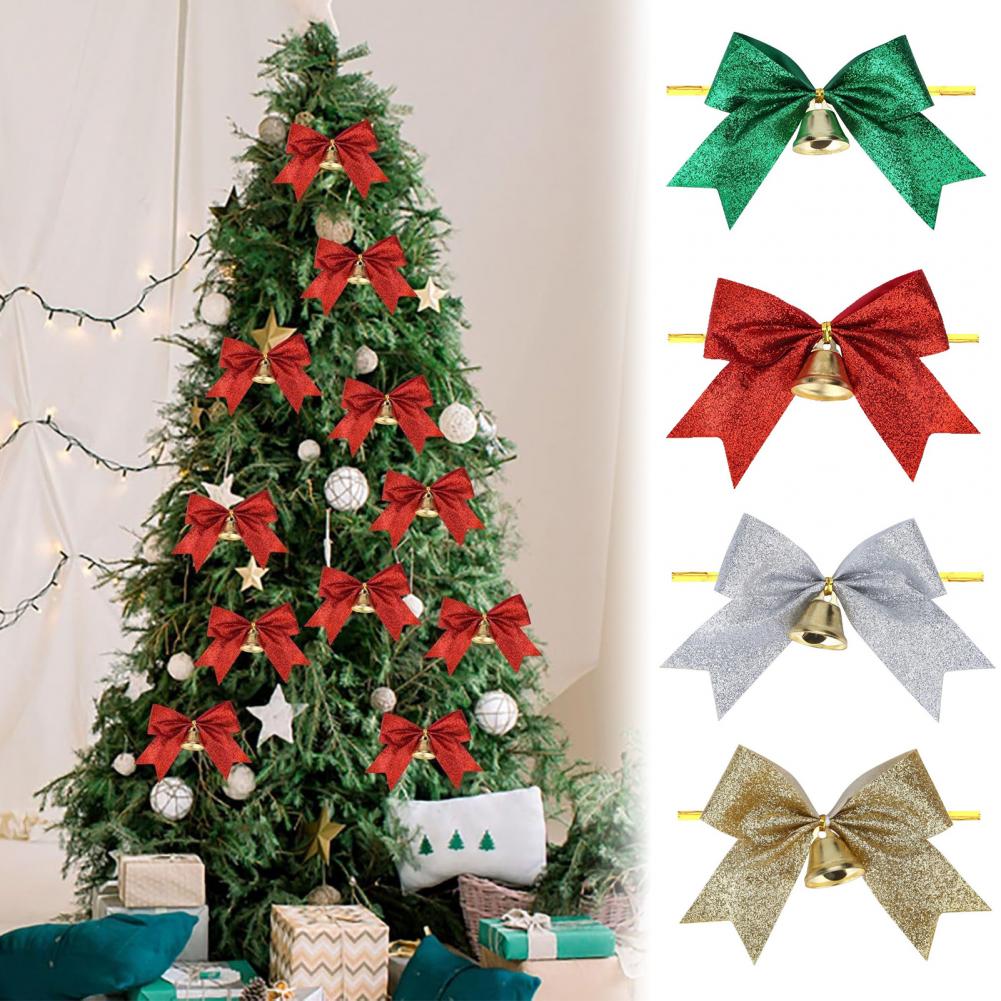 2 Pcs Christmas Bows with Bell - Bow Tie Pre Tied 评论和价格