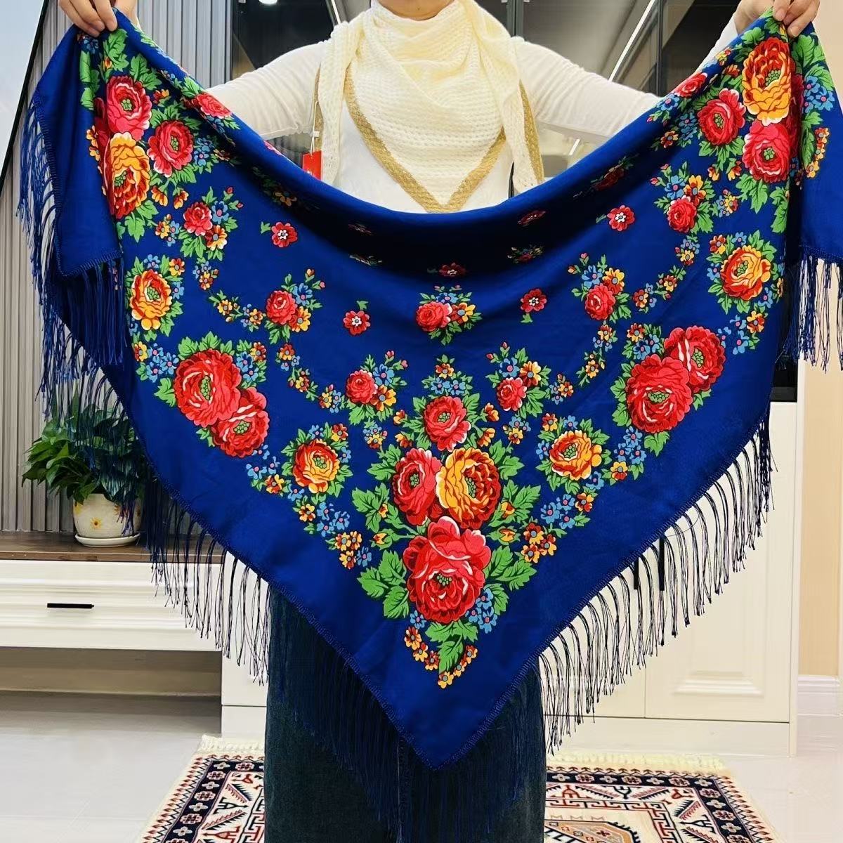 120*120cm Luxury Floral Russia - Bandana Cotton 评论和价格