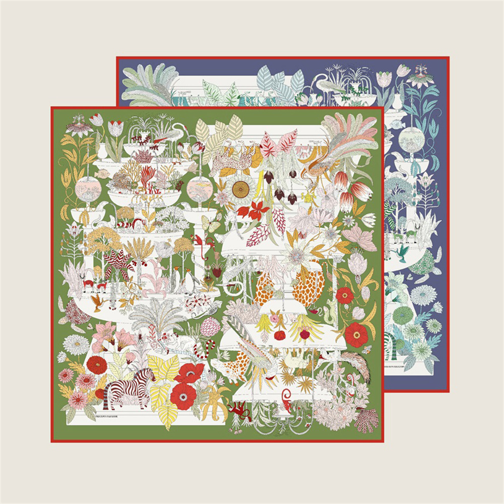 POBING Hand Rolled Twill Silk  - Scarf Silk Square 评论和价格