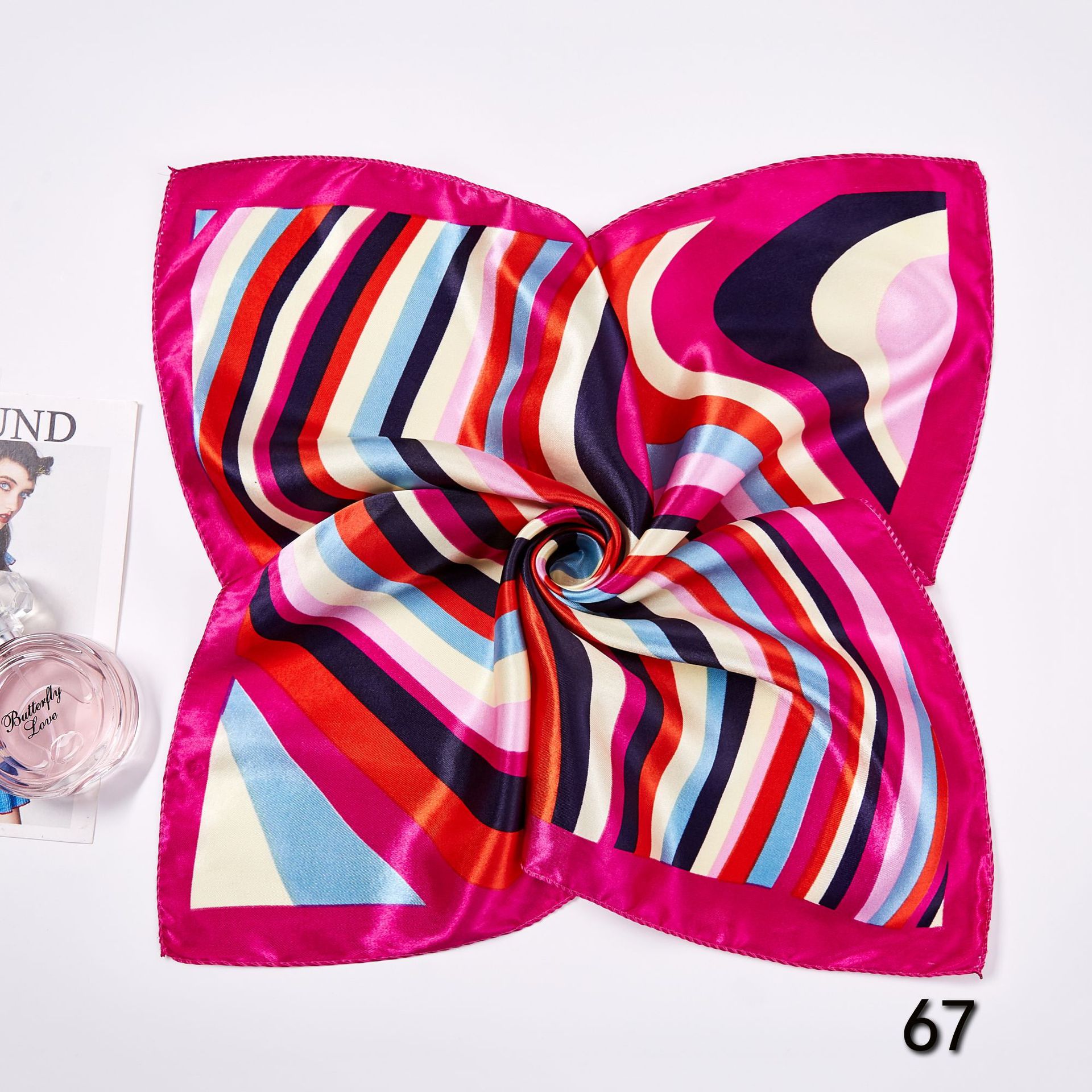 50*50cm Square Silk Scarves Sc - Silk Neck Scarf 评论和价格