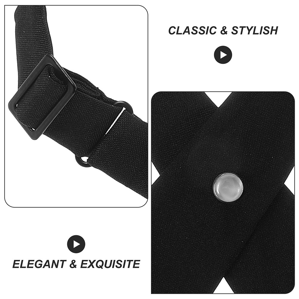 2Pcs Black Cross Bow Tie for W - Bow Tie Pre Tied 评论和价格