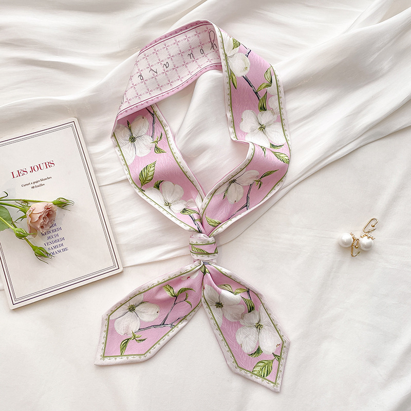 Korean Silk Satin Long Scarf F - Silk Neck Scarf 评论和价格