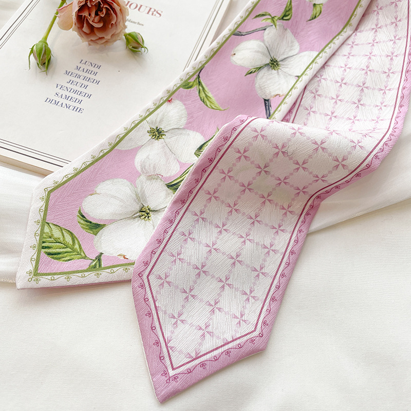 Korean Silk Satin Long Scarf F - Silk Neck Scarf 评论和价格