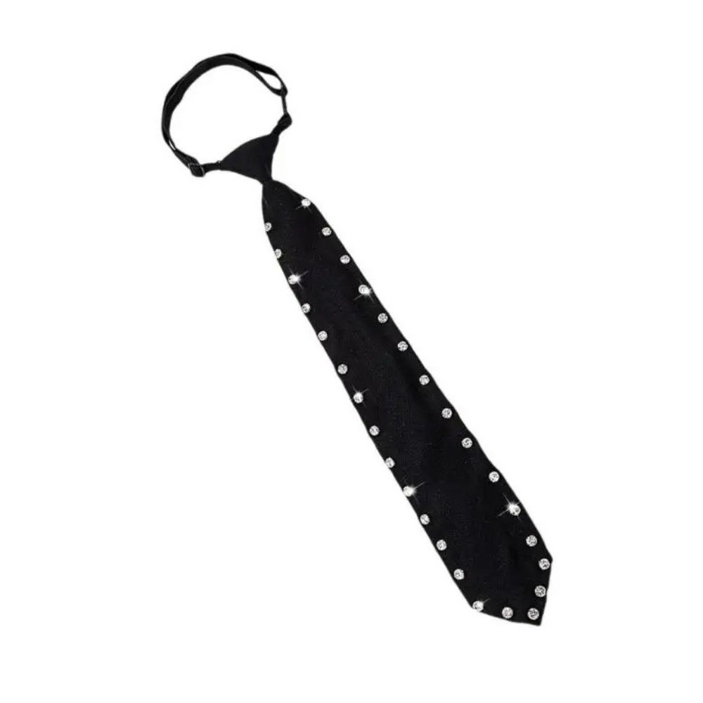 Fashionable Black Lazy Rhinest - Bow Tie Pre Tied 评论和价格