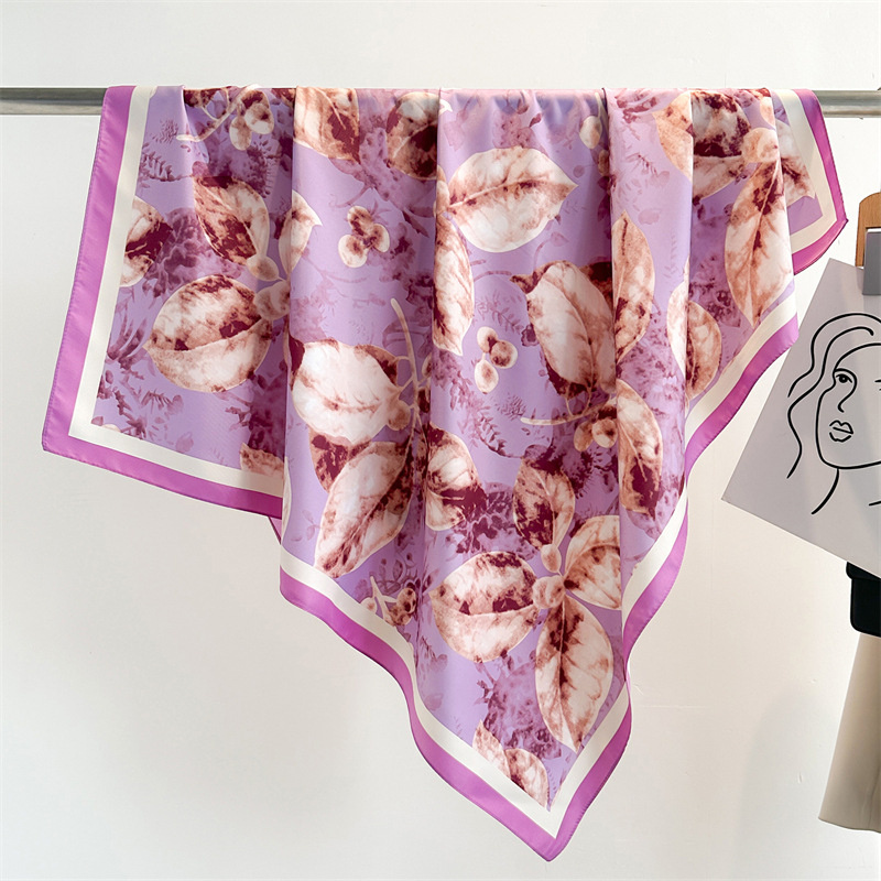 Retro 90cm Printed Large Squar - Scarf Silk Square 评论和价格