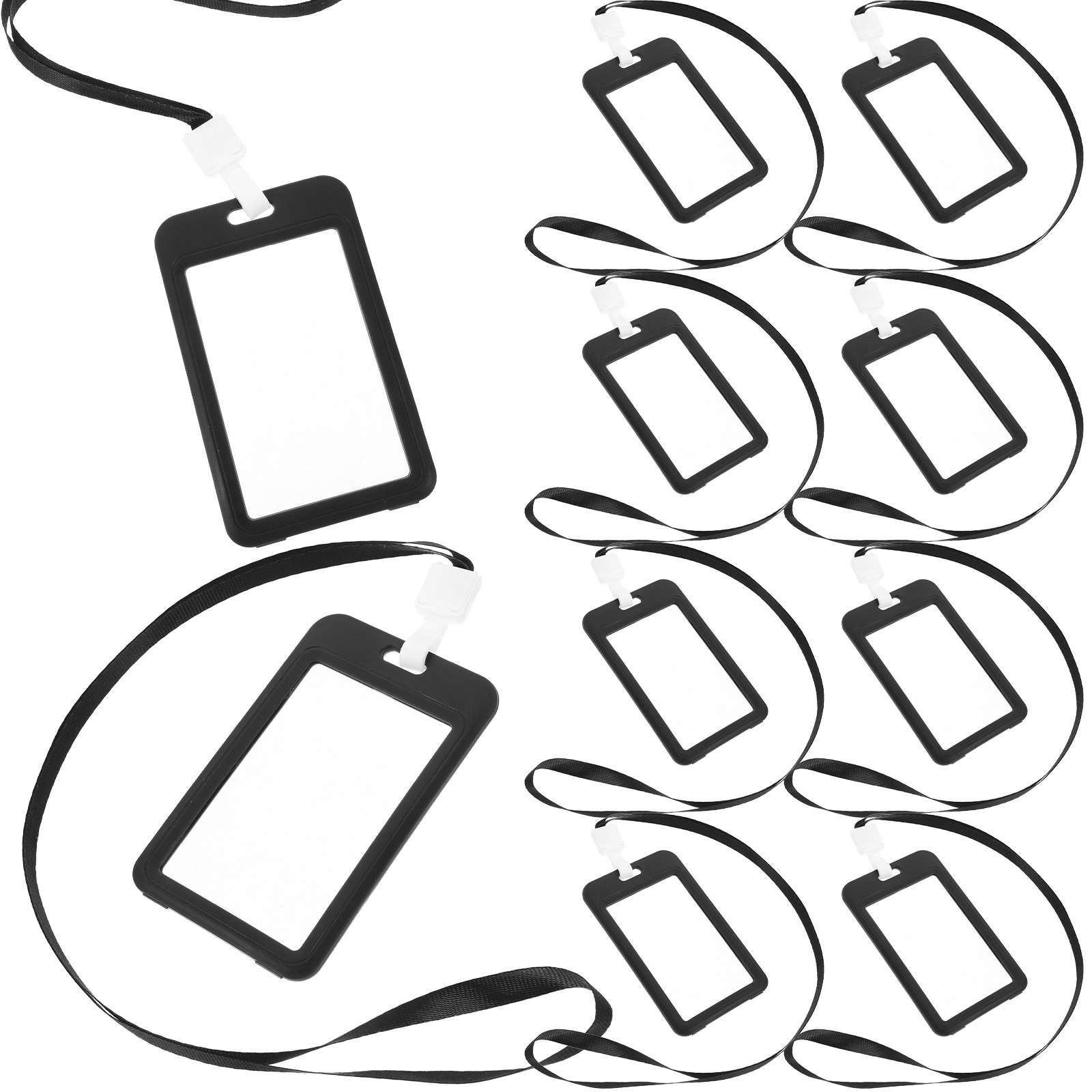 10Pcs Work Badge Card Holders  - Lanyard Badge Holder 评论和价格