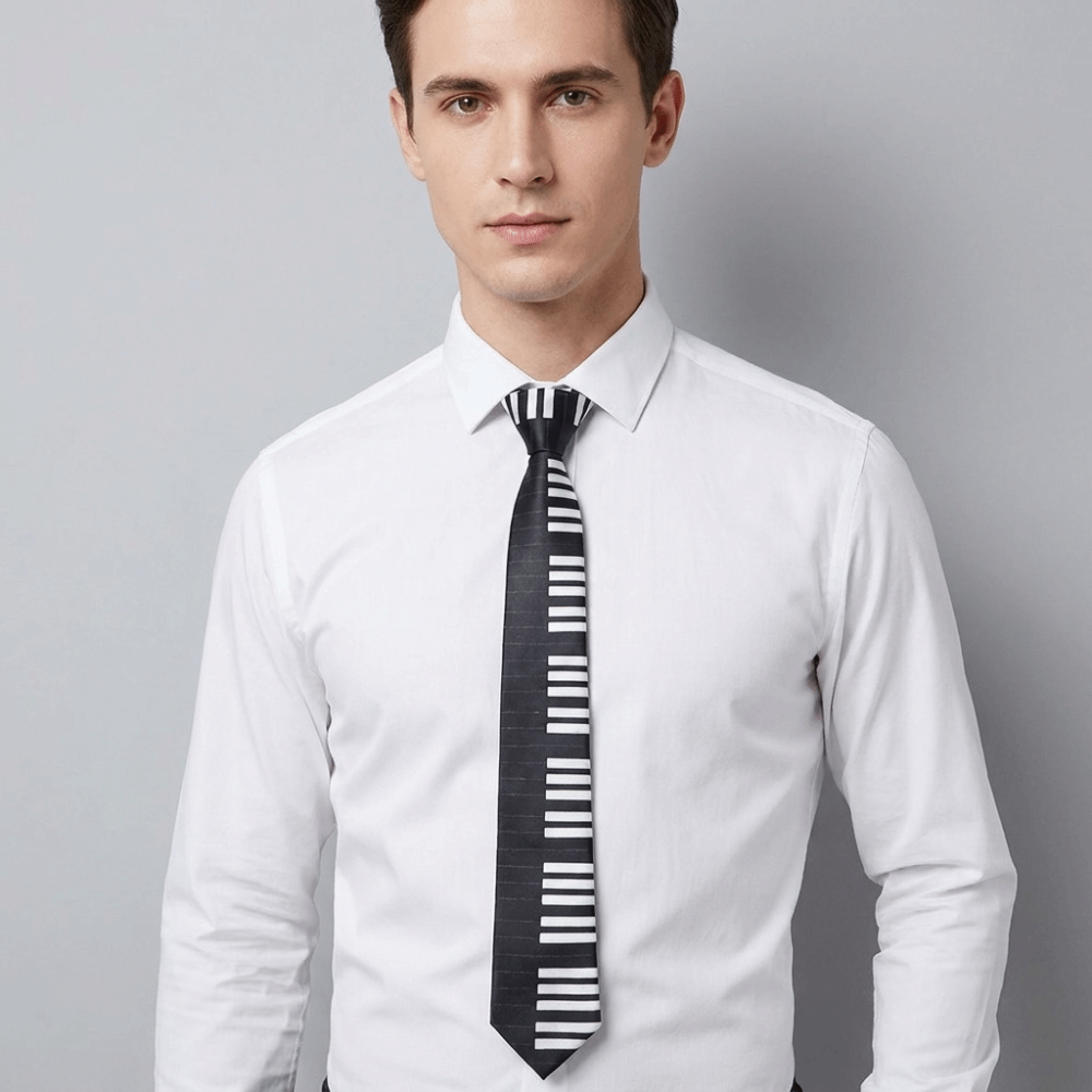 Simple Skinny Piano Necktie Sl - Skinny Tie Men 评论和价格