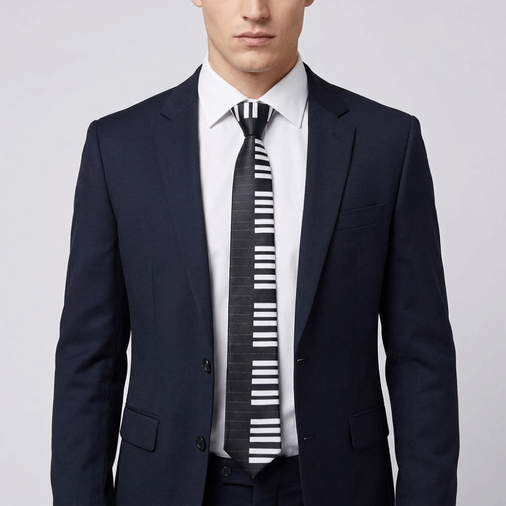 Simple Skinny Piano Necktie Sl - Skinny Tie Men 评论和价格