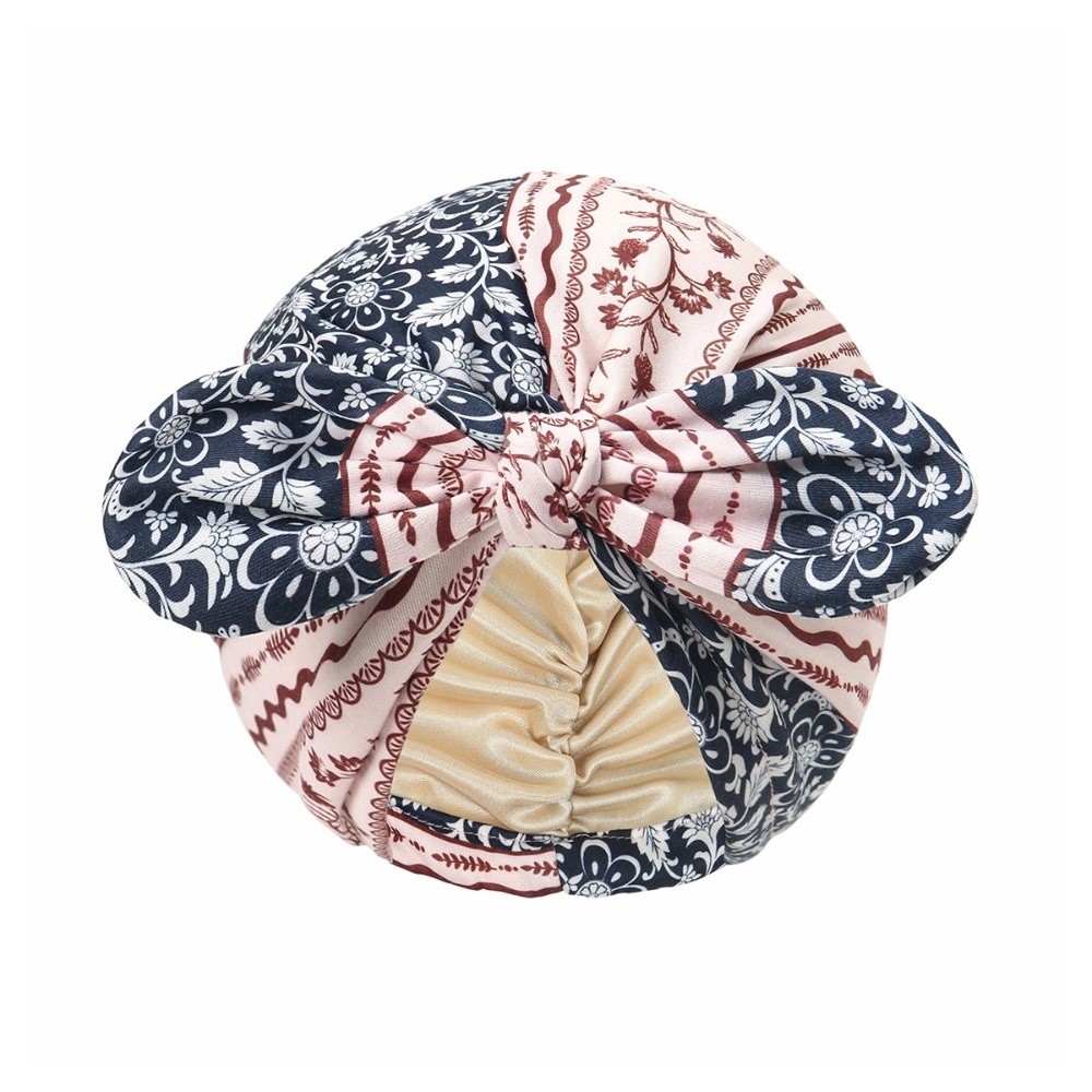 Satin Lined Bandana Turban Hat - Bow Tie Pre Tied 评论和价格